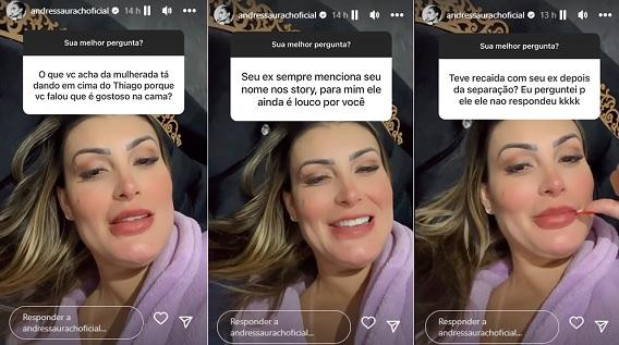 Andressa Urach disse que já teve recaídas com o ex-marido, Thiago Lopes