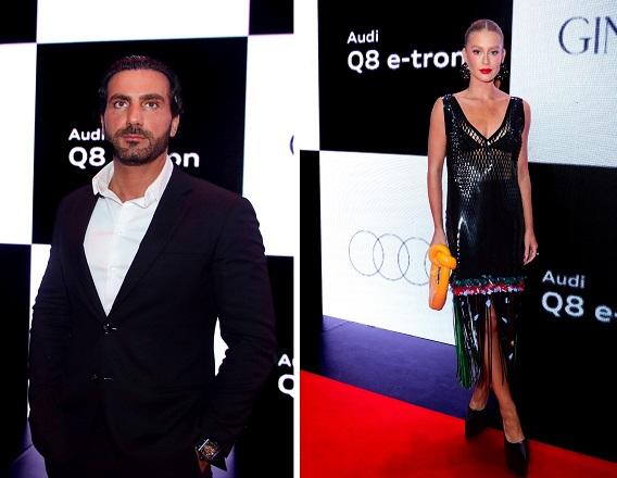 Abdul Fares e Marina Ruy Barbosa no tapete vermelho de evento