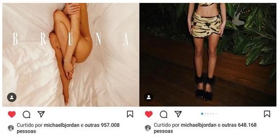 Bruna Marquezine ganhou likes de Michael B. Jordan