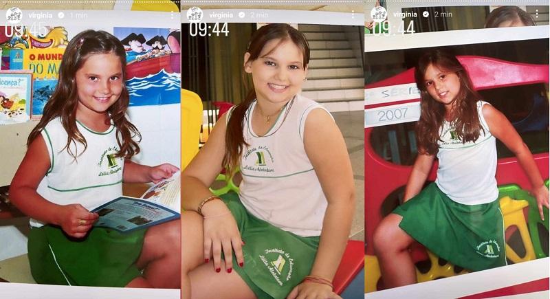 Print dos stories de Virginia Fonseca sendo fotografada na escola