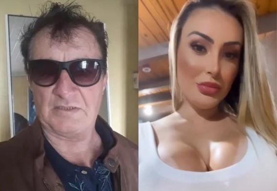 Carlos Alberto Urach à esquerda; Andressa Urach à direita