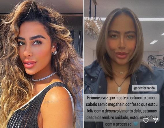 Antes e depois da Rafaella Santos