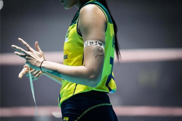 Homenagem da seleção brasileira de vôlei à Walewska