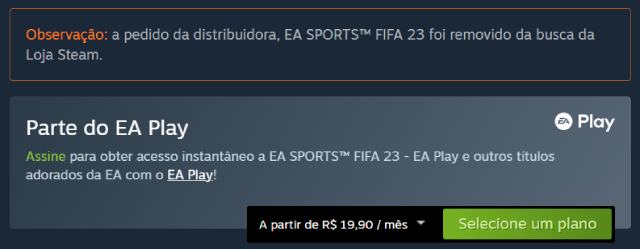 EA Sports retira FIFA 23 da busca na Steam após lançamento de FC 24 - SBT