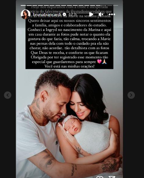 Bruna Biancardi e Neymar abraçam a filha Mavie