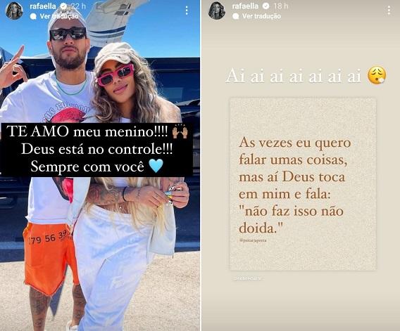 Rafaella posta indireta após boatos de término de Neymar e Bruna Biancardi