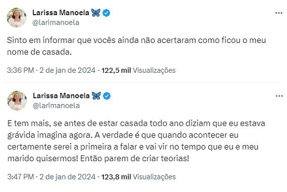 Larissa Manoela fala sobre especulação de gravidez