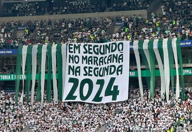Faixa da torcida do Palmeiras