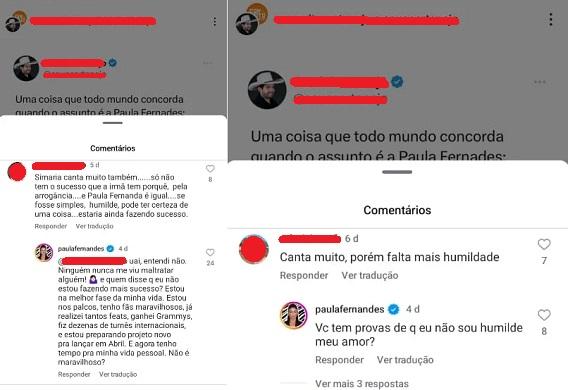 Paula Fernandes rebate críticas no Instagram