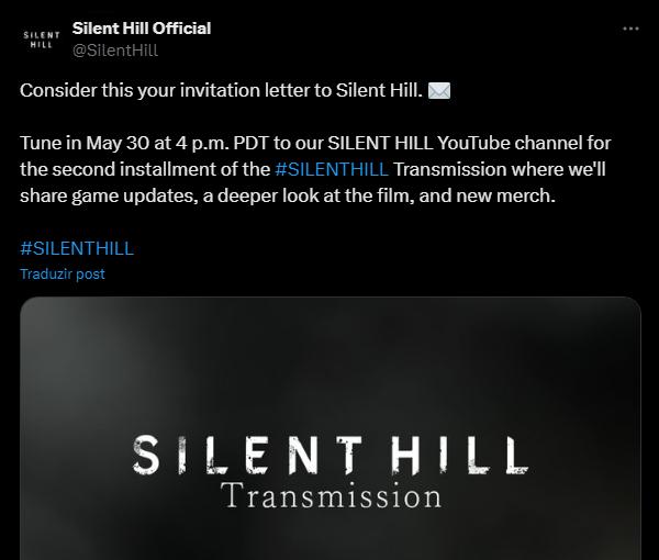 Screenshot da publicação feita pela Konami