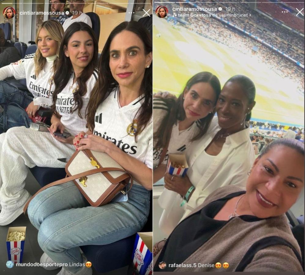 Mãe e esposa de Endrick assistem juntas a jogo do Real Madrid