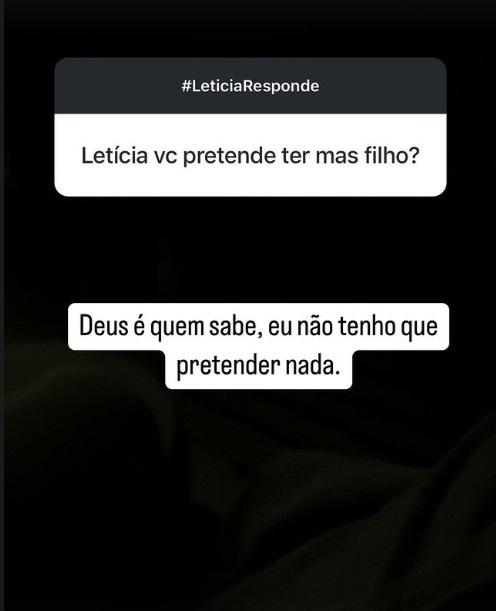 Letícia Cazarré fala se pretende ter filhos