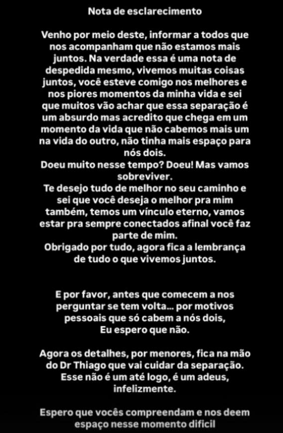 print do texto de separação de eliezer