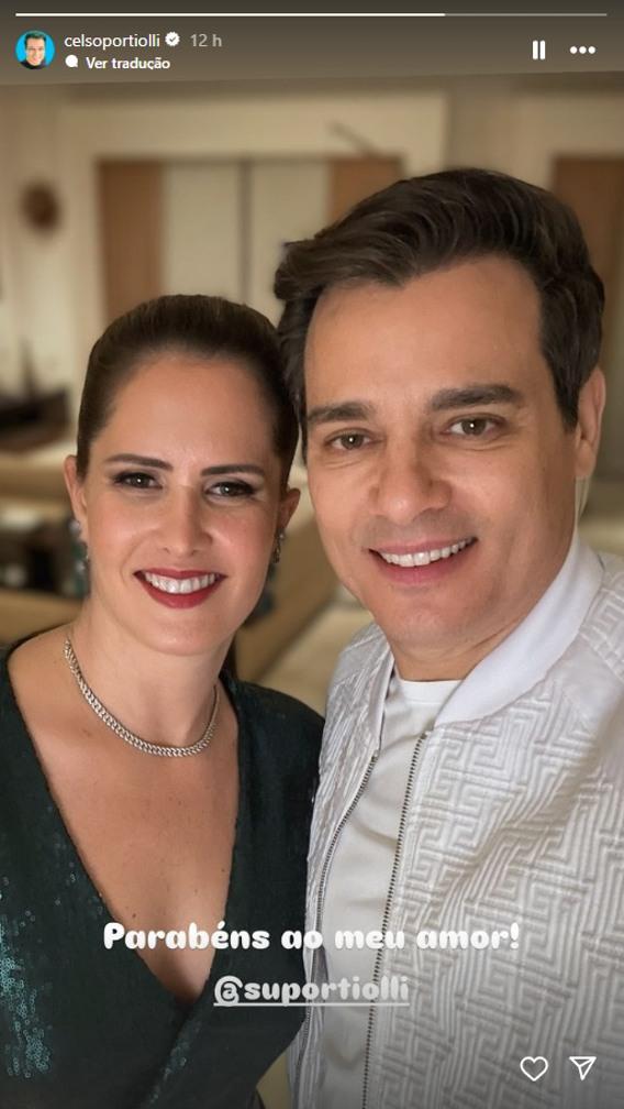 Celso Portiolli celebra aniversário da esposa Suzana com declaração nas redes (Reprodução/Instagram