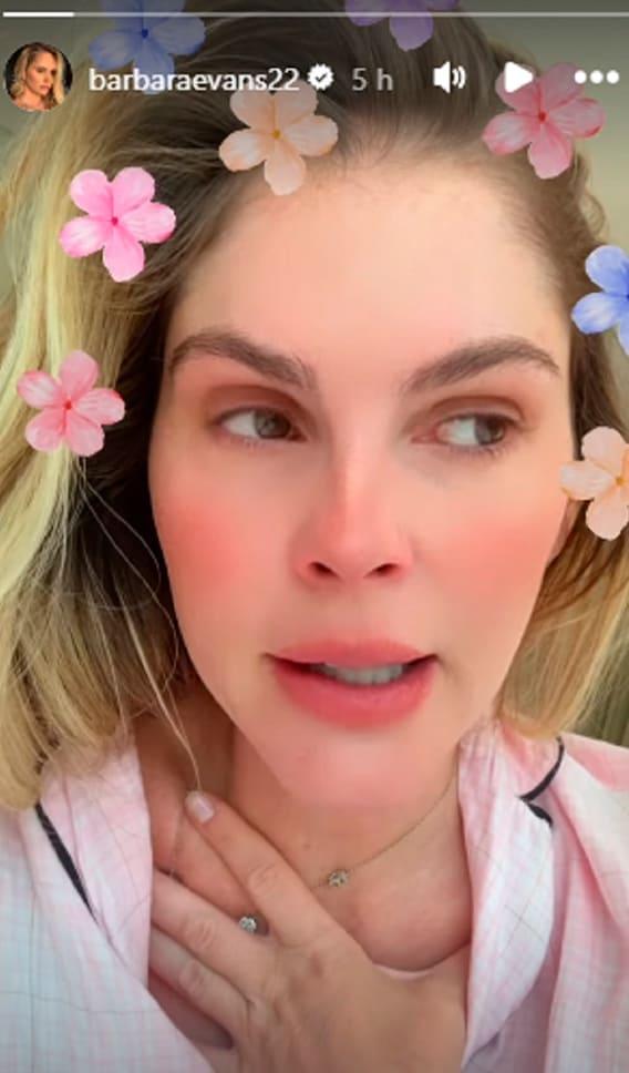 bárbara evans explicou porque estava ausente das redes nos stories