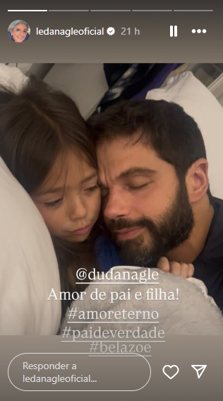 Leda Nagle posta foto do filho com neta.