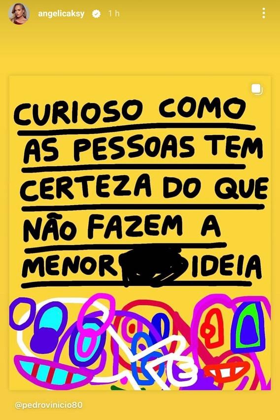 Angélica faz postagem enigmática e faz suspeitaram de indireta após polêmicas