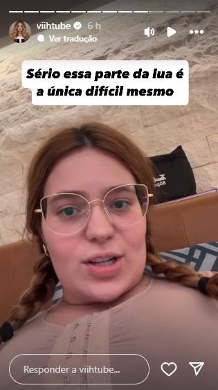 Viih Tube fala sobre recuperação de cirurgia.
