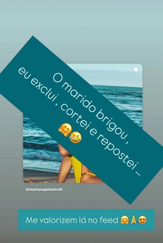 Mariana Polastreli compartilha foto após bronca do marido, o cantor Eduardo Costa