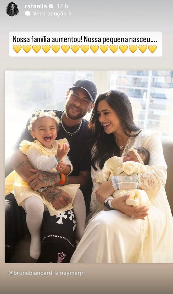 publicação feita por Rafaella Santos nas redes sociais