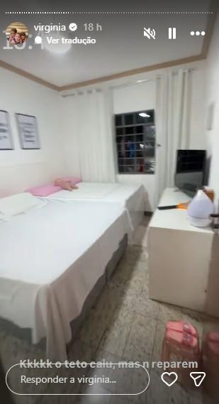 Quarto do antigo apartamento de Virginia.