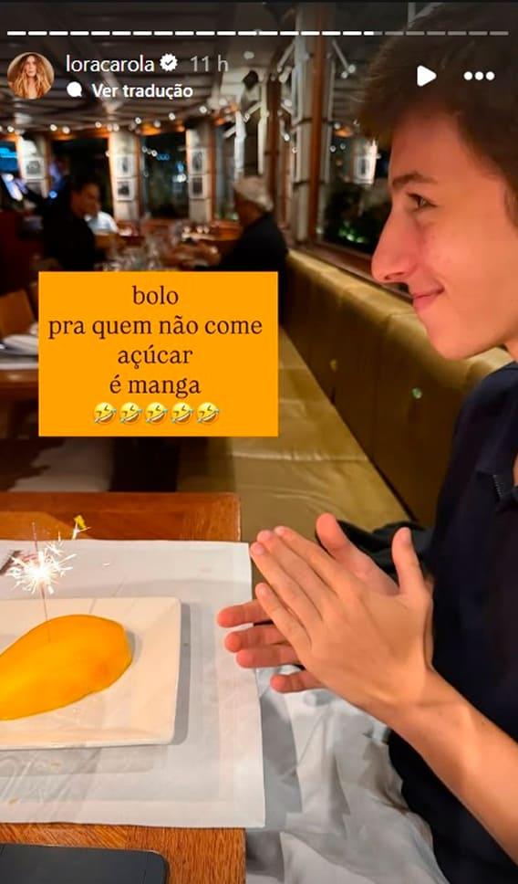 filho de carolina dieckmmann ganhou uma manga de aniversário