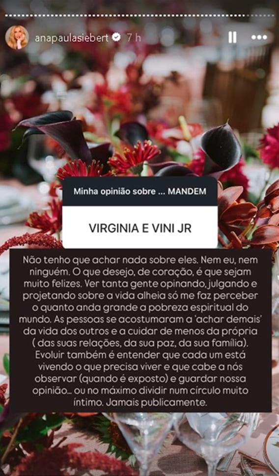 comentário de ana paula no instagram