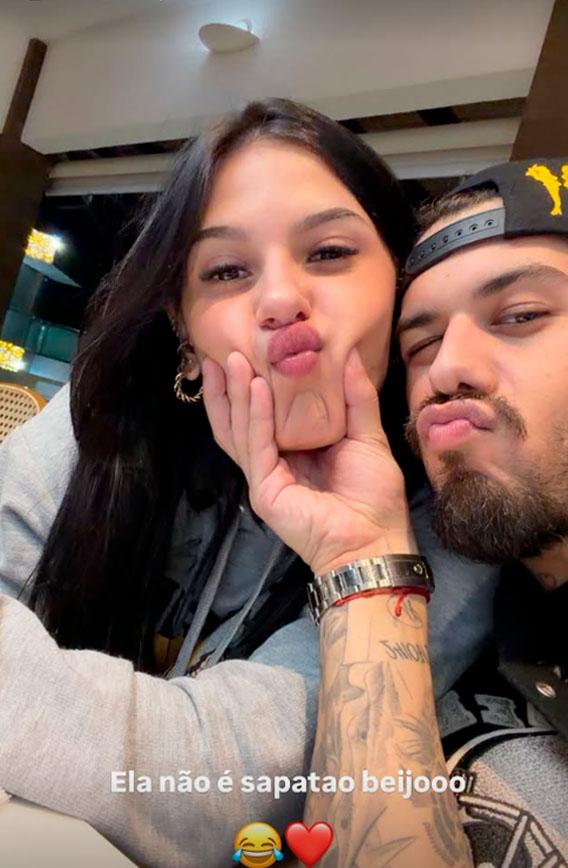 print dos stories de Zé Felipe onde ele defende Ana Castela