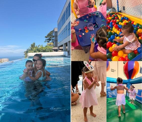 Bruna Biancari mostra domingo com as filhas