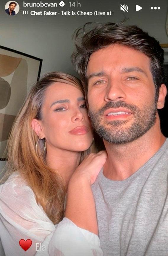 print dos stories de bruno onde ele aparece abraçado com wanessa camargo