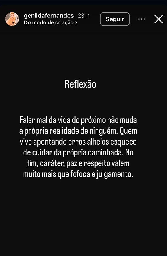 print dos stories da mãe de rafa kalimann