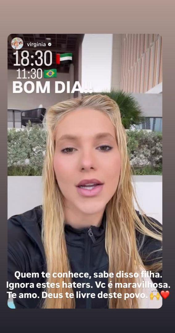 Margareth Serrão defende virginia ao compartilhar story da influenciadora na internet