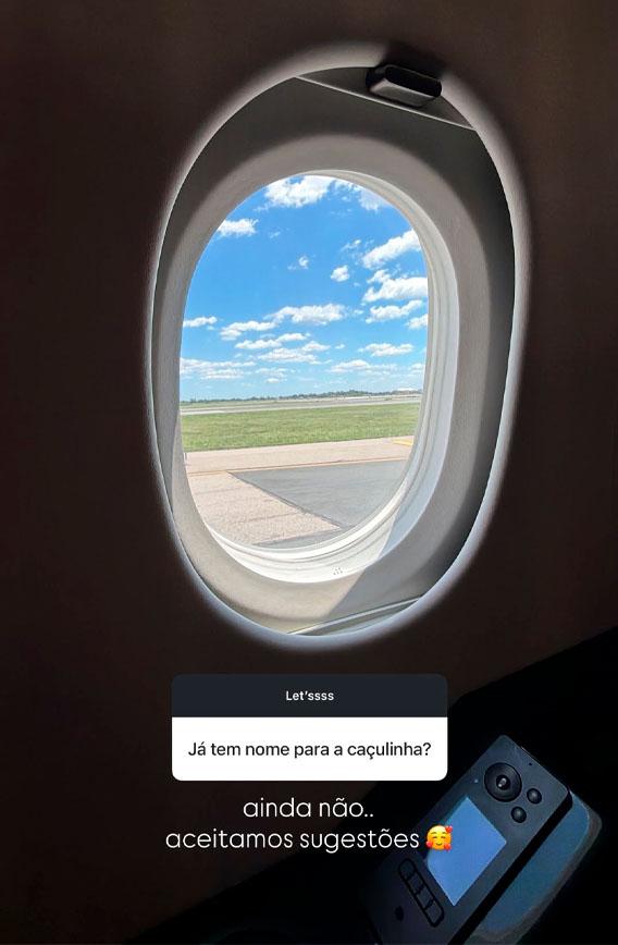 print dos stories de bruna biancardi onde ela fala sobre a escolha do nome da filha