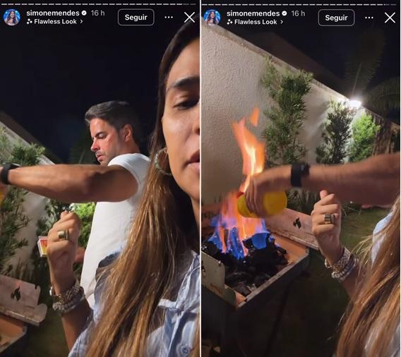 Simone Mendes mostra churrasqueira antiga do marido, Kaká Diniz