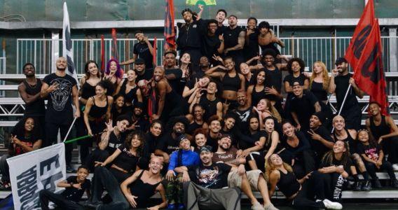 Pedro Sampaio, professores, assistente e bailarinos