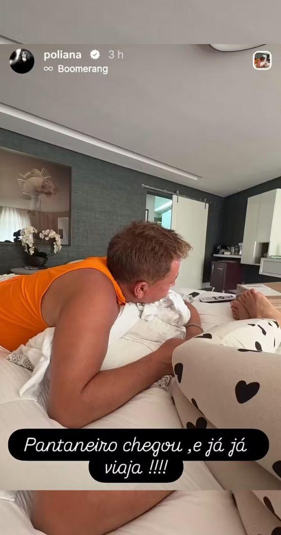 Leonardo volta de pescaria após faltar à festa da neta