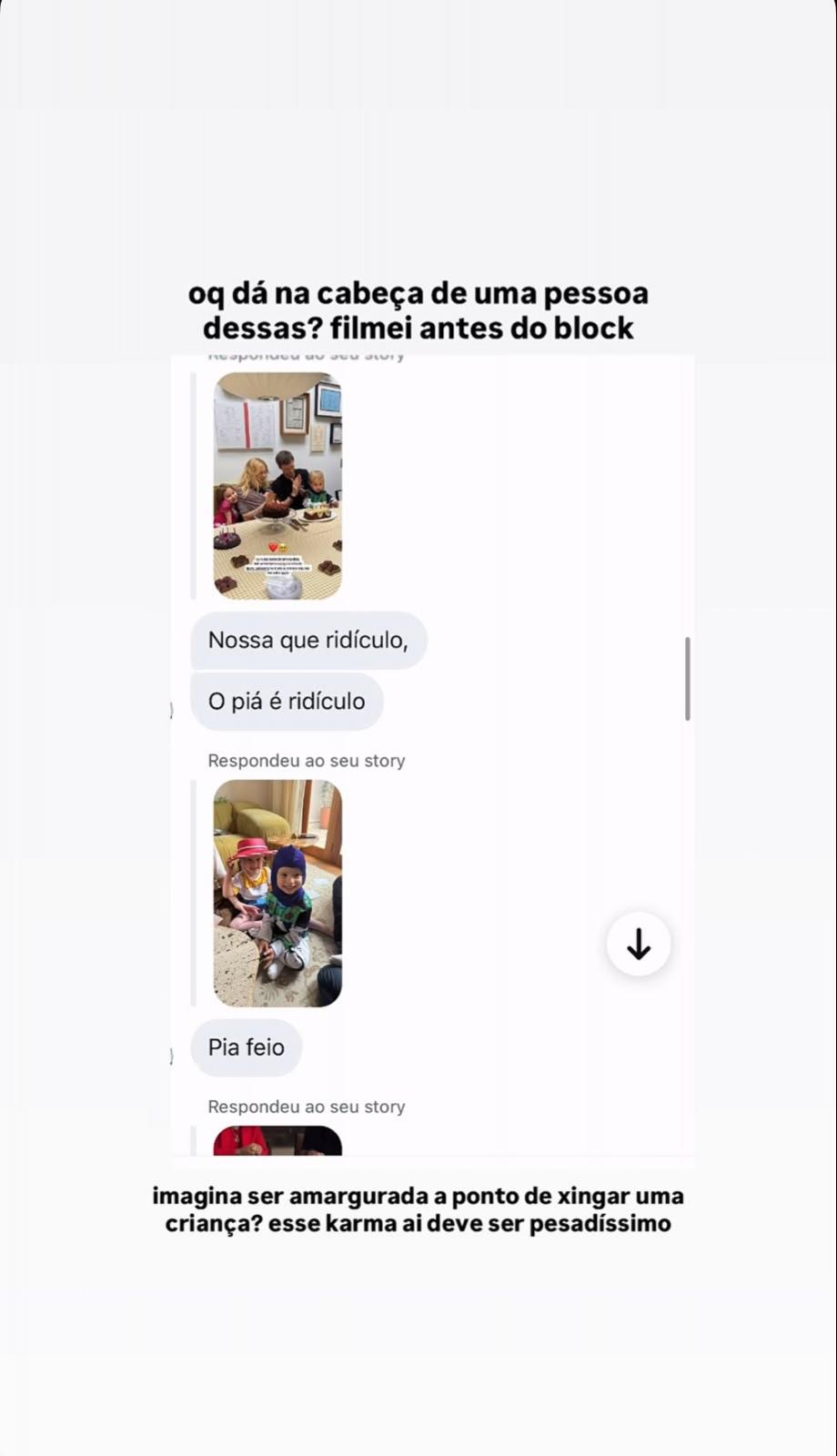 Isa Scherer expõe ataques contra o filho