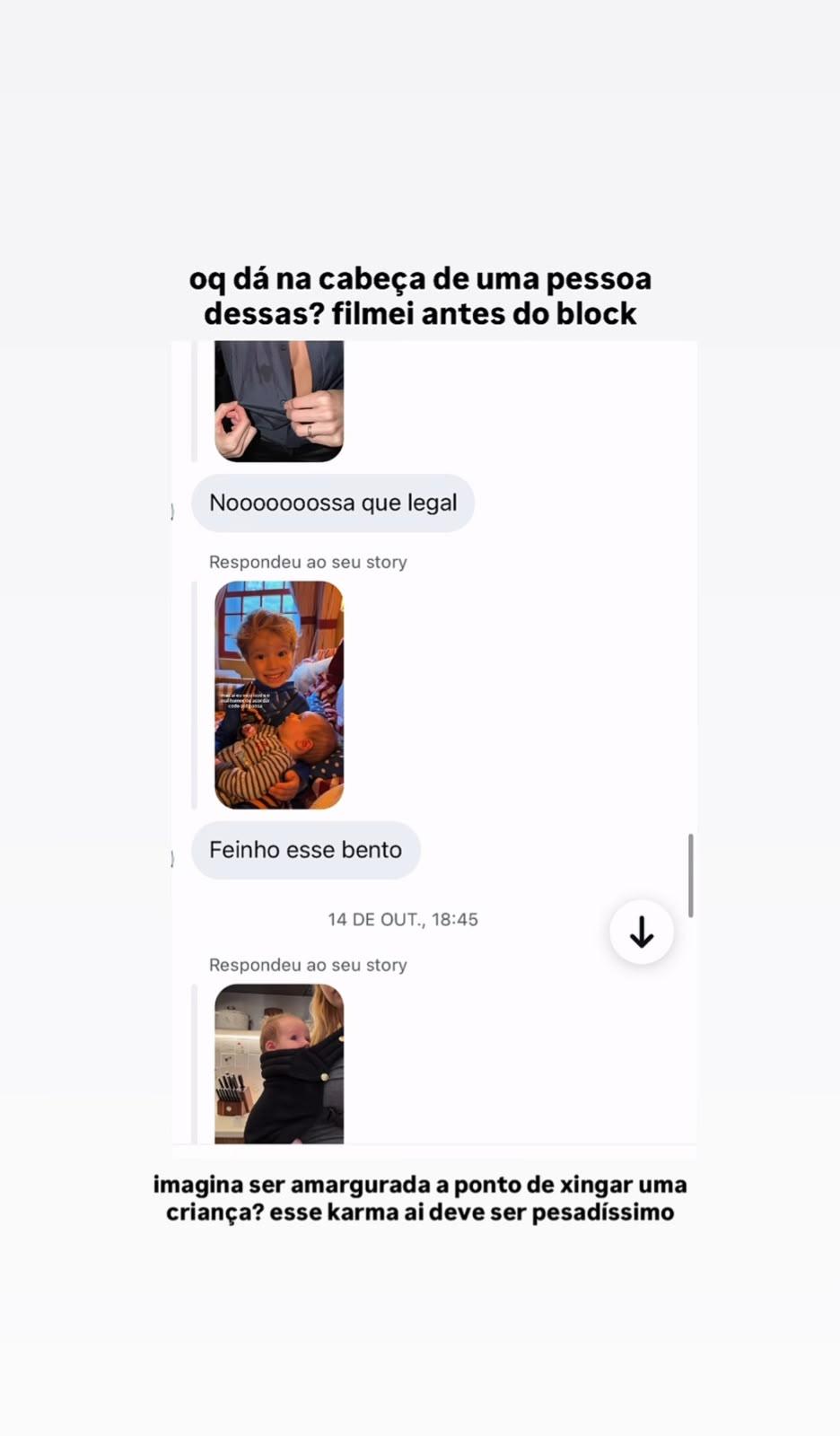 Isa Scherer expõe ataques contra o filho
